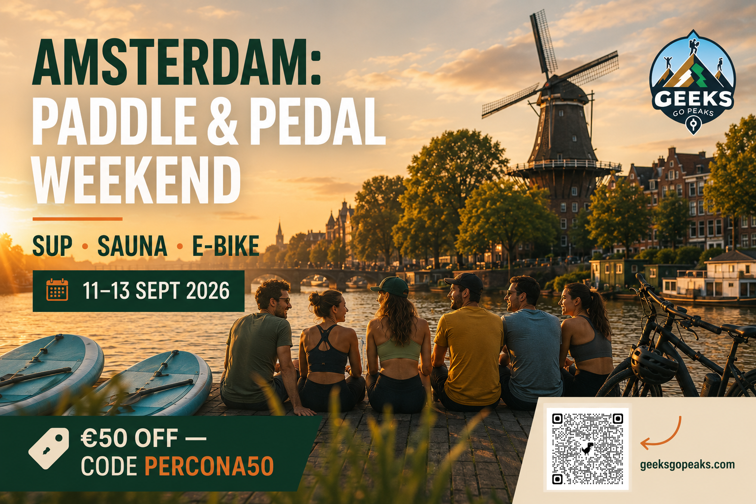 GeeksGoPeaks Amsterdam Paddle & Pedal Weekend