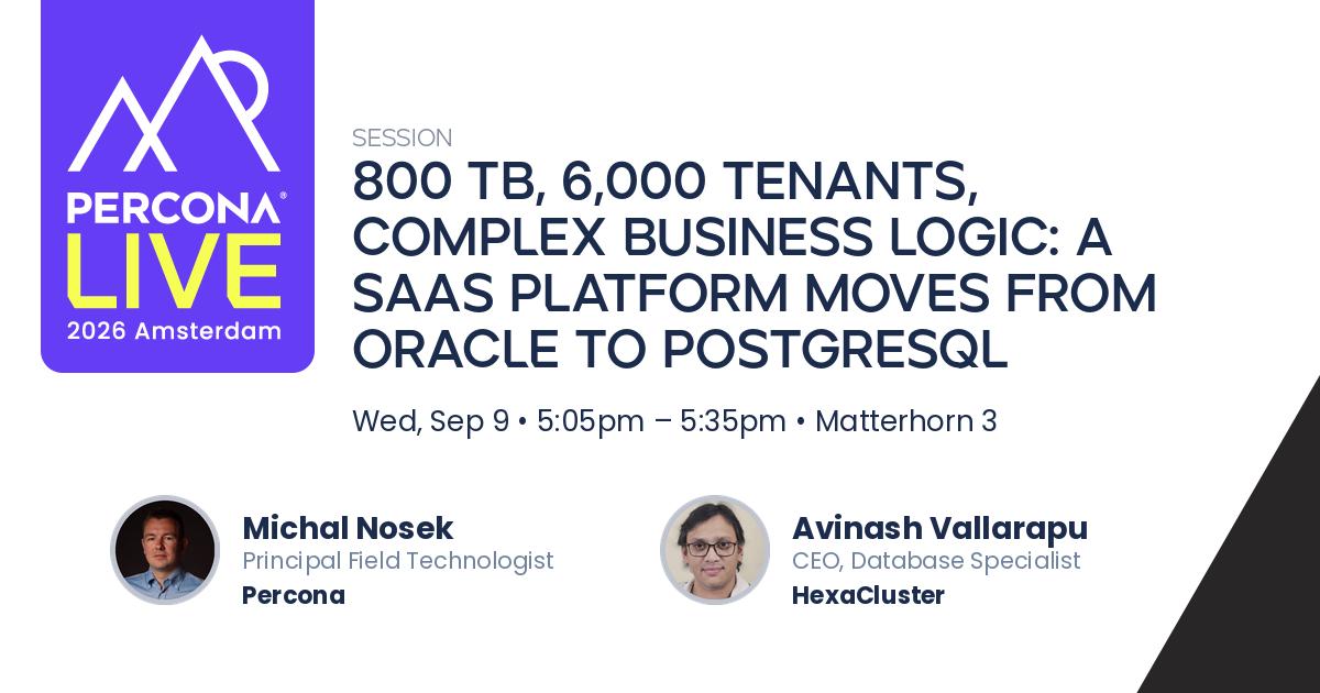 800 TB, 6,000 Tenants, Complex Business Logic: A SaaS Platform Moves From Oracle To PostgreSQL