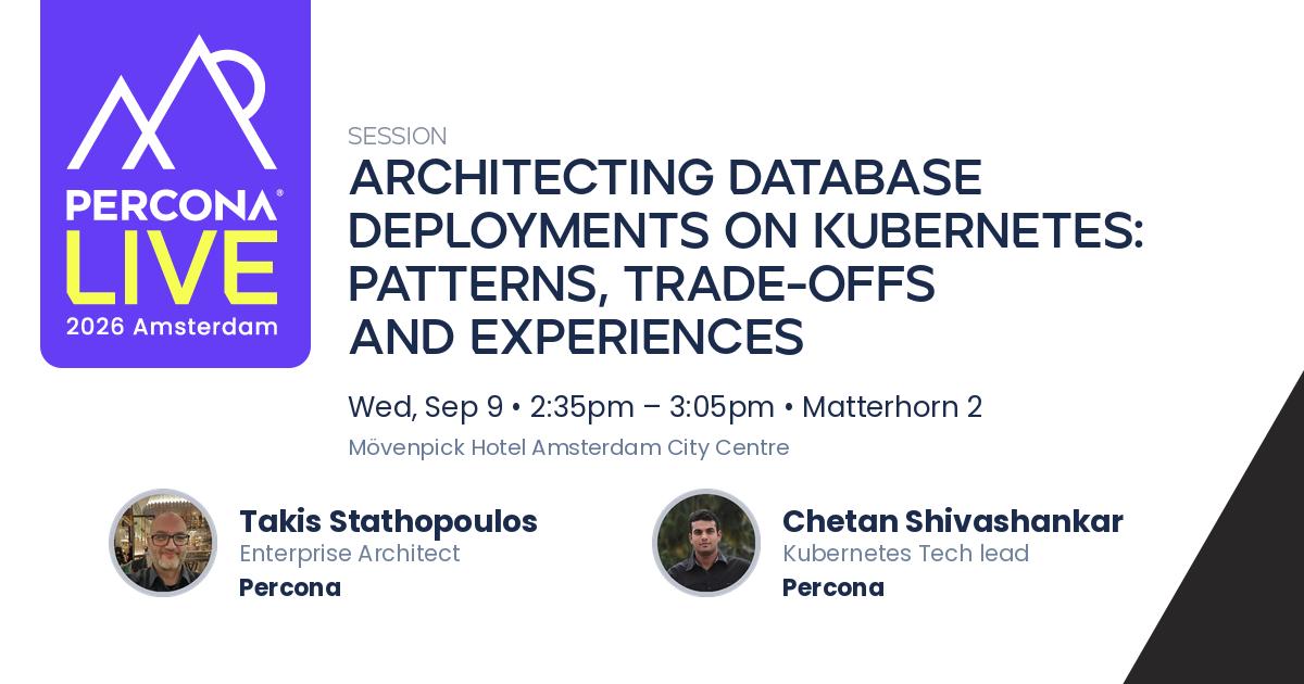 Architecting Database deployments on Kubernetes: Patterns, Trade-offs and Experiences