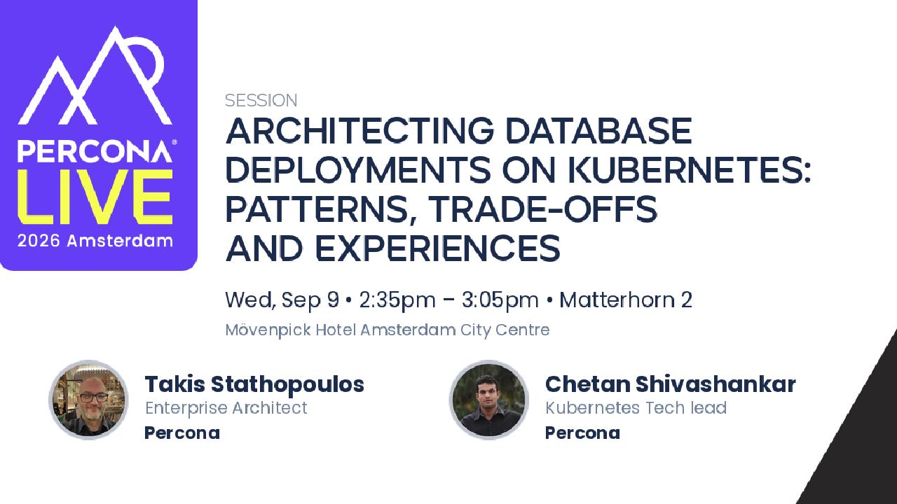 Architecting Database deployments on Kubernetes: Patterns, Trade-offs and Experiences