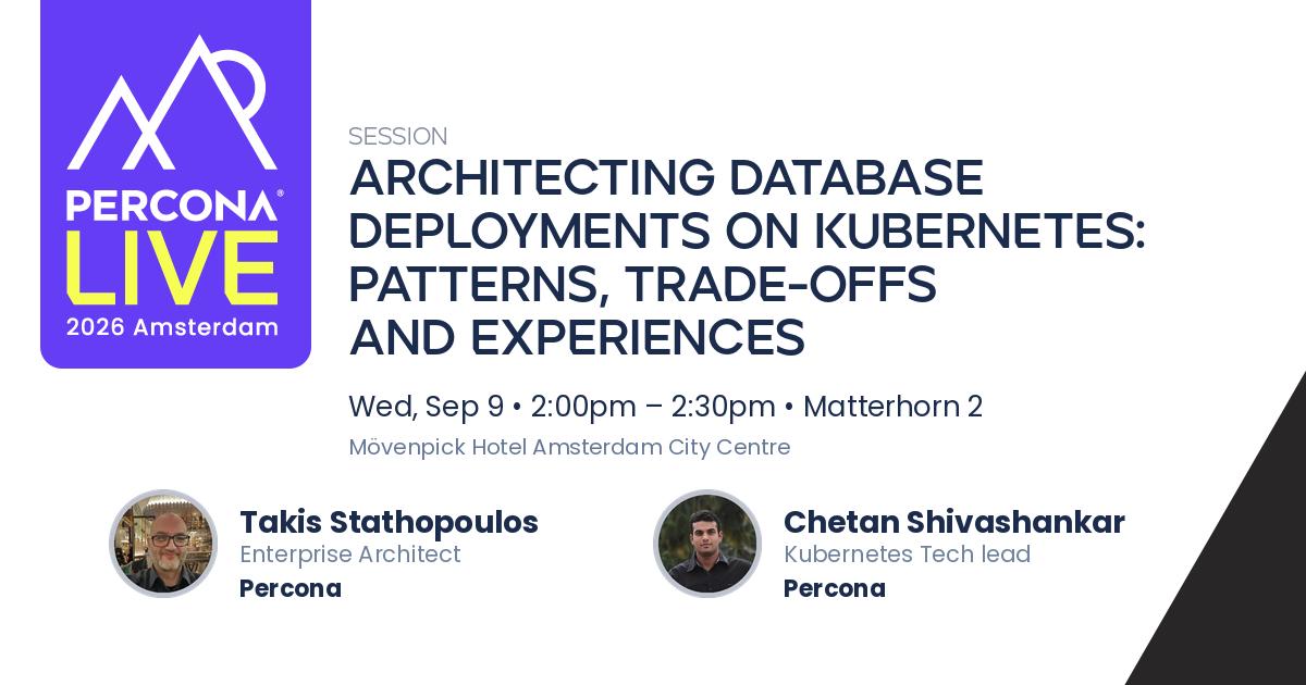 Architecting Database deployments on Kubernetes: Patterns, Trade-offs and Experiences