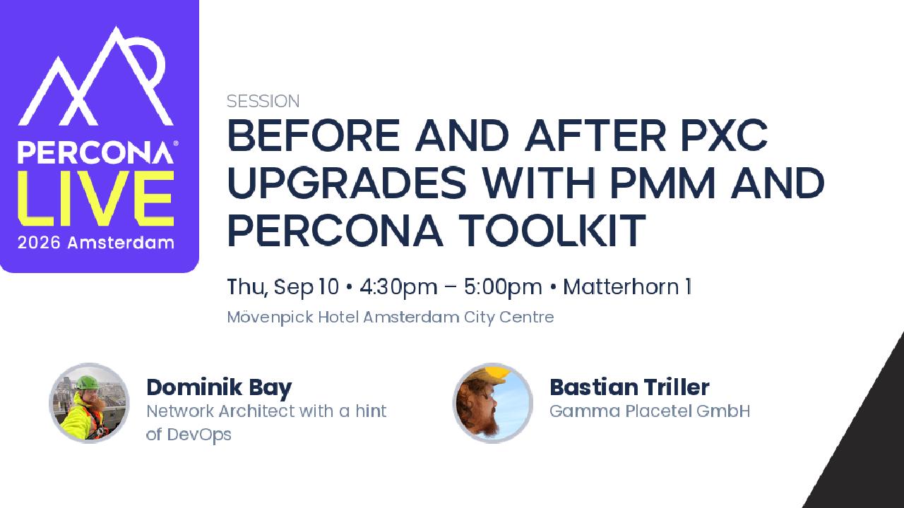 Before and after PXC upgrades with PMM and Percona Toolkit