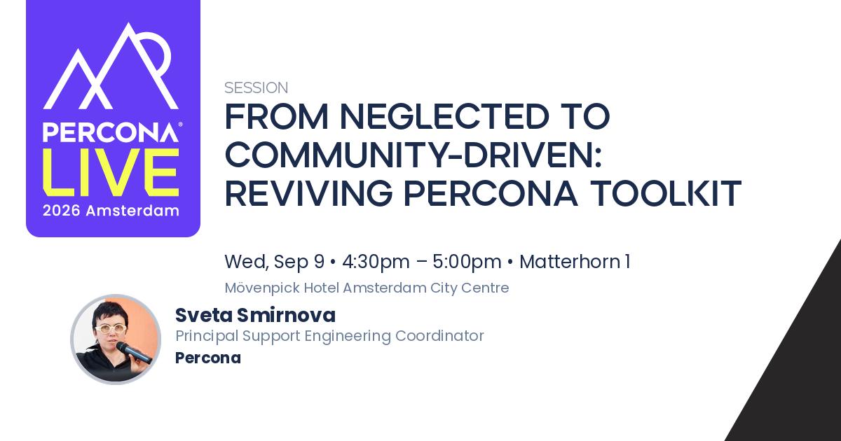 From Neglected to Community-Driven: Reviving Percona Toolkit