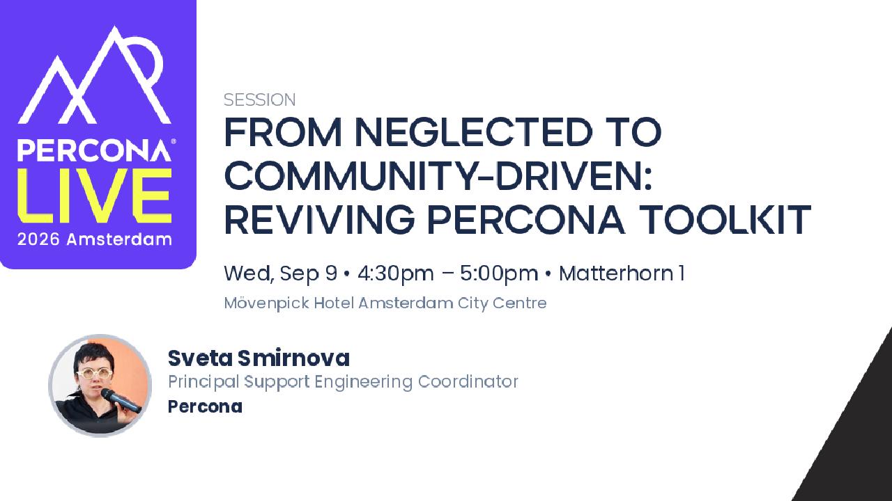 From Neglected to Community-Driven: Reviving Percona Toolkit