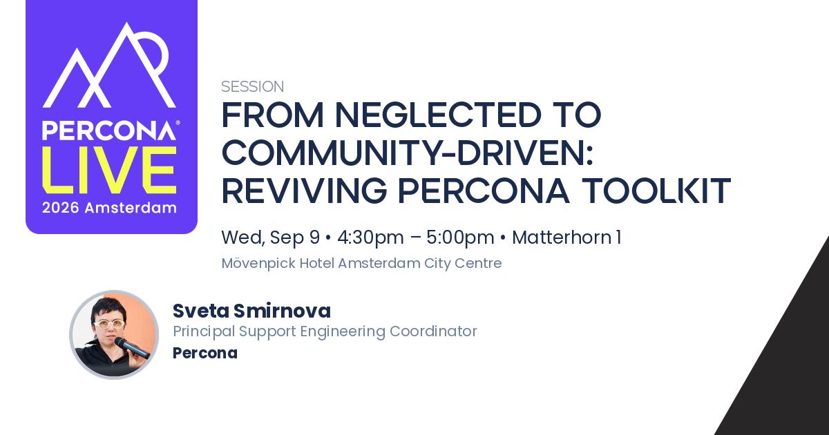 From Neglected to Community-Driven: Reviving Percona Toolkit