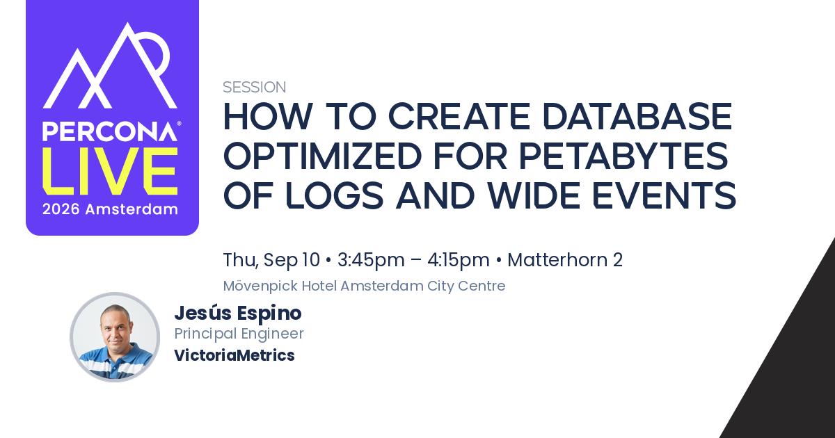How to create database optimized for petabytes of logs and wide events