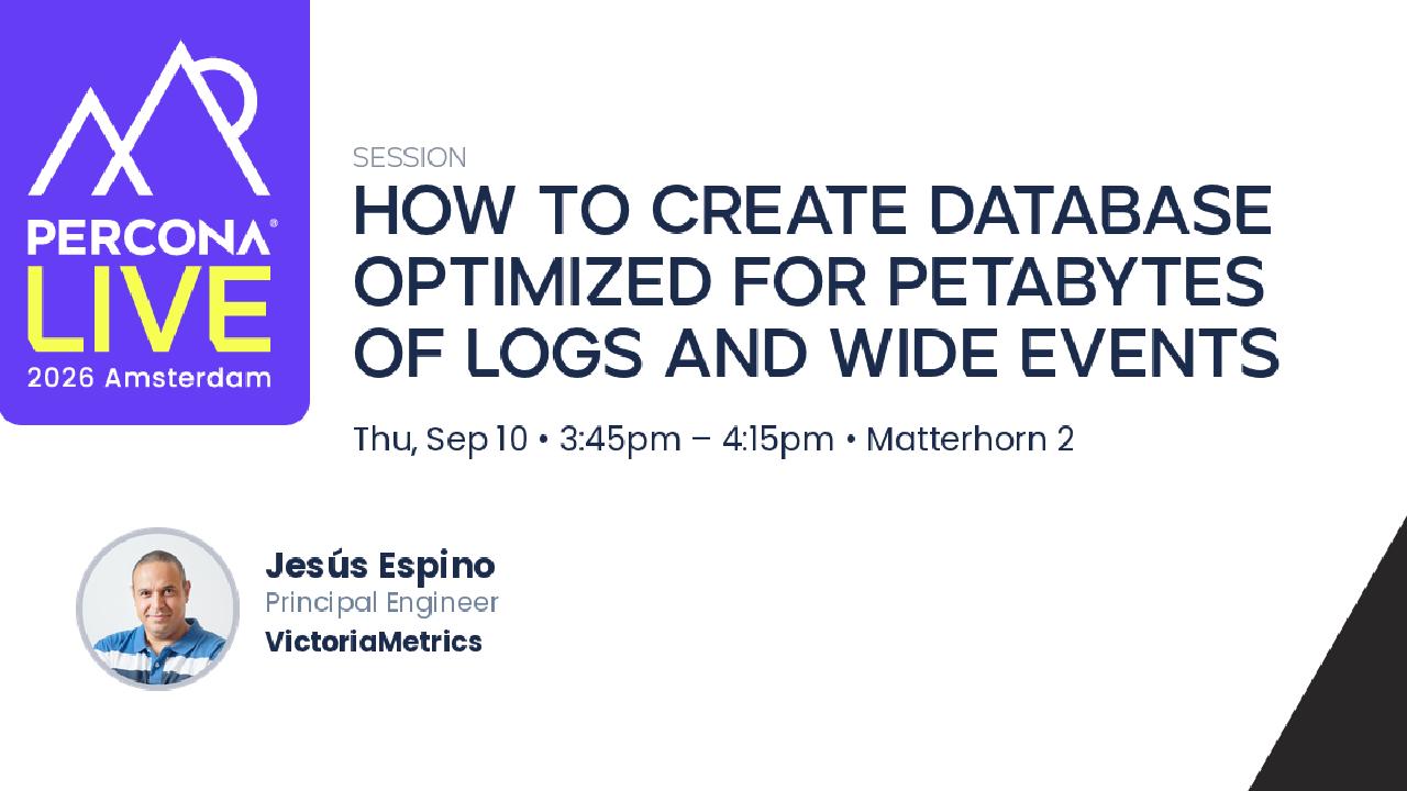 How to create database optimized for petabytes of logs and wide events