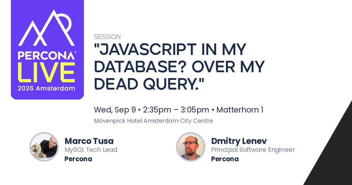"JavaScript in My Database? Over My Dead Query."