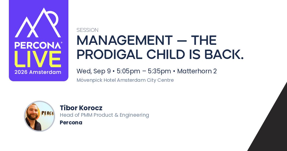 Management — the prodigal child is back.