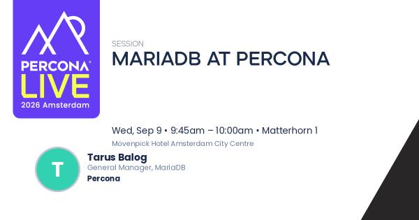 MariaDB at Percona