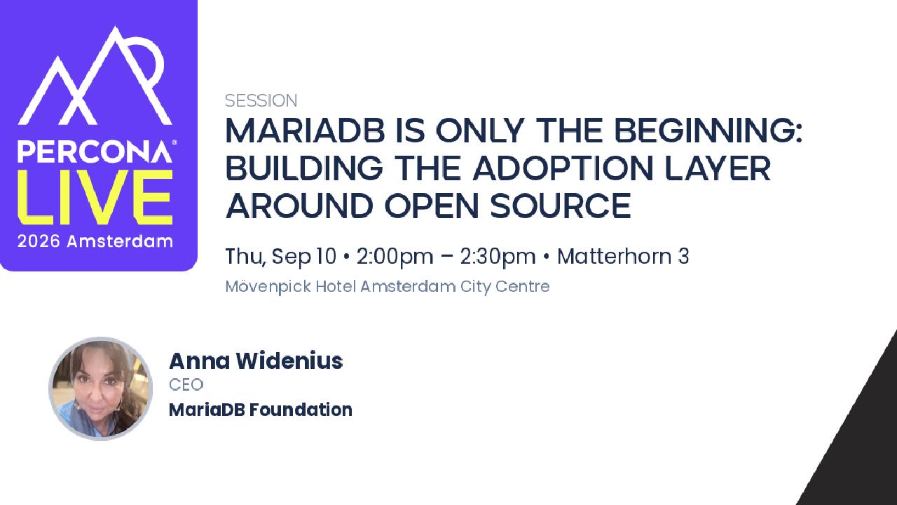 MariaDB Is Only the Beginning: Building the Adoption Layer Around Open Source
