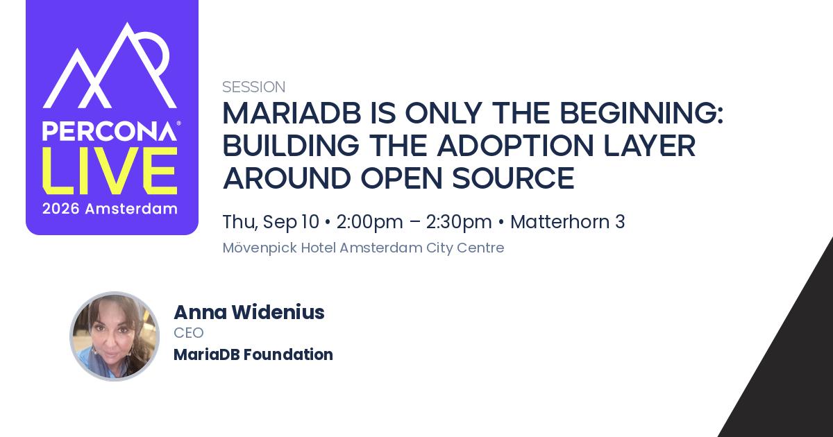 MariaDB Is Only the Beginning: Building the Adoption Layer Around Open Source