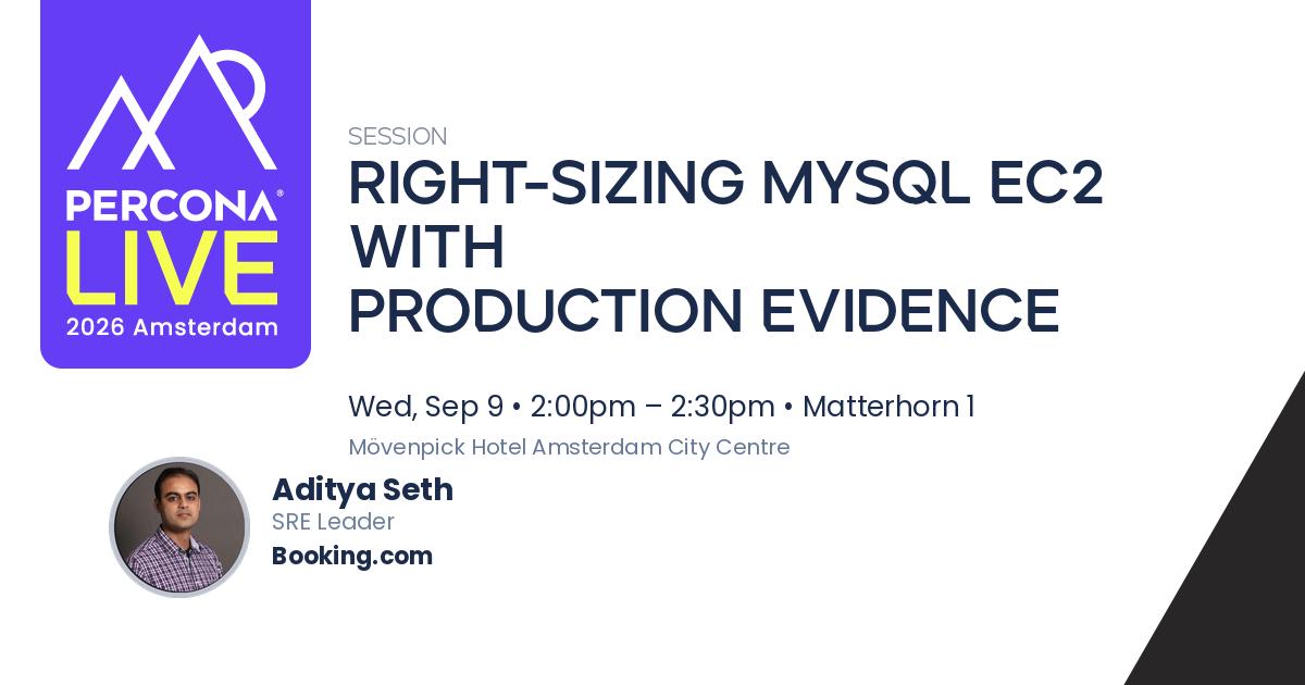 Right-Sizing MySQL EC2 with Production Evidence