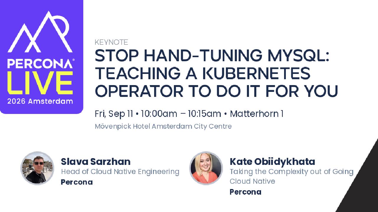 Stop Hand-Tuning MySQL: Teaching a Kubernetes Operator to Do It for You