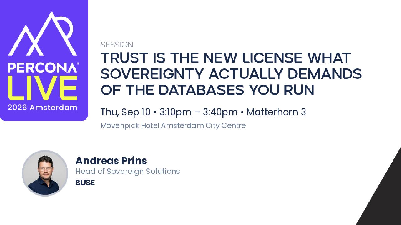 Trust Is the New License What sovereignty actually demands of the databases you run