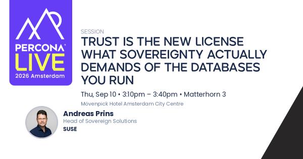 Trust Is the New License What sovereignty actually demands of the databases you run