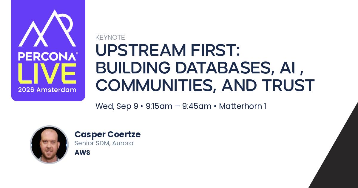 Upstream First: Building Databases, AI , Communities, and Trust