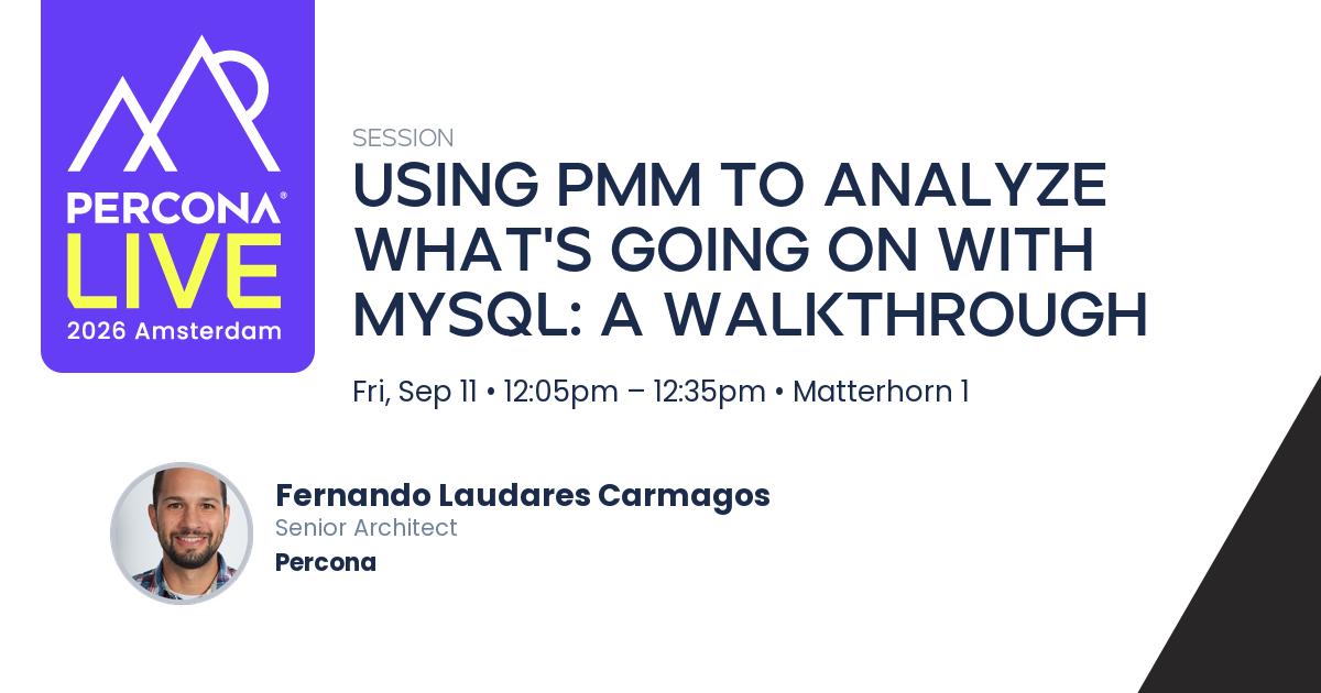 Using PMM to Analyze What's Going On with MySQL: A Walkthrough