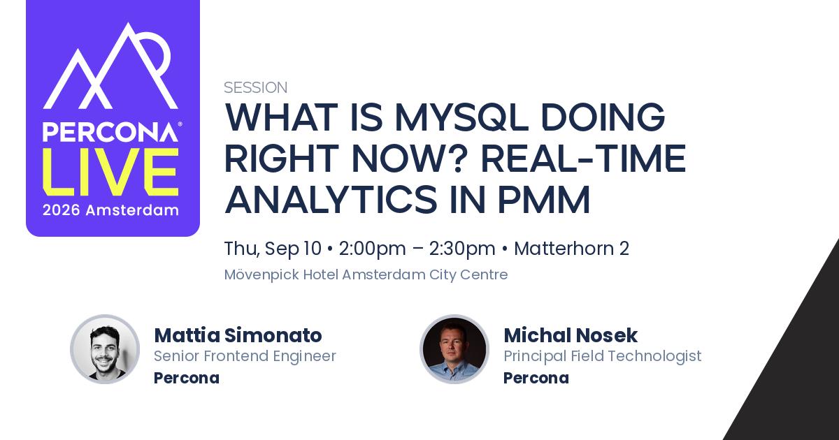 What Is MySQL Doing Right Now? Real-Time Analytics in PMM