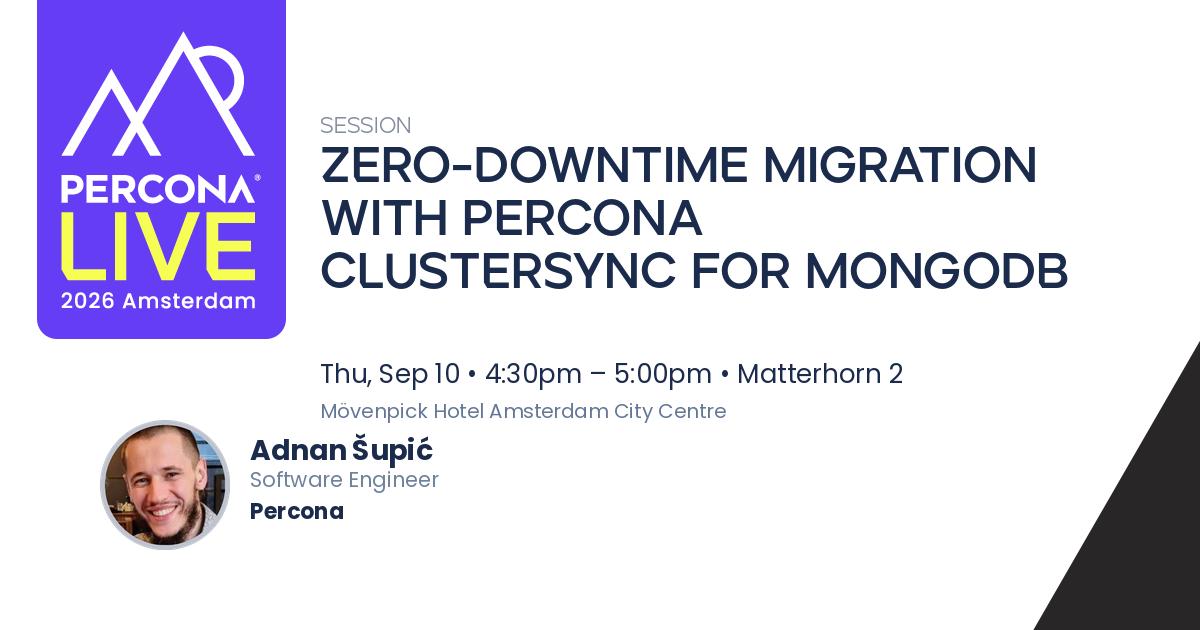Zero-Downtime Migration with Percona ClusterSync for MongoDB