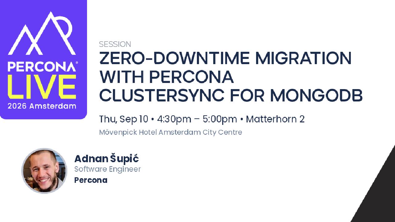 Zero-Downtime Migration with Percona ClusterSync for MongoDB