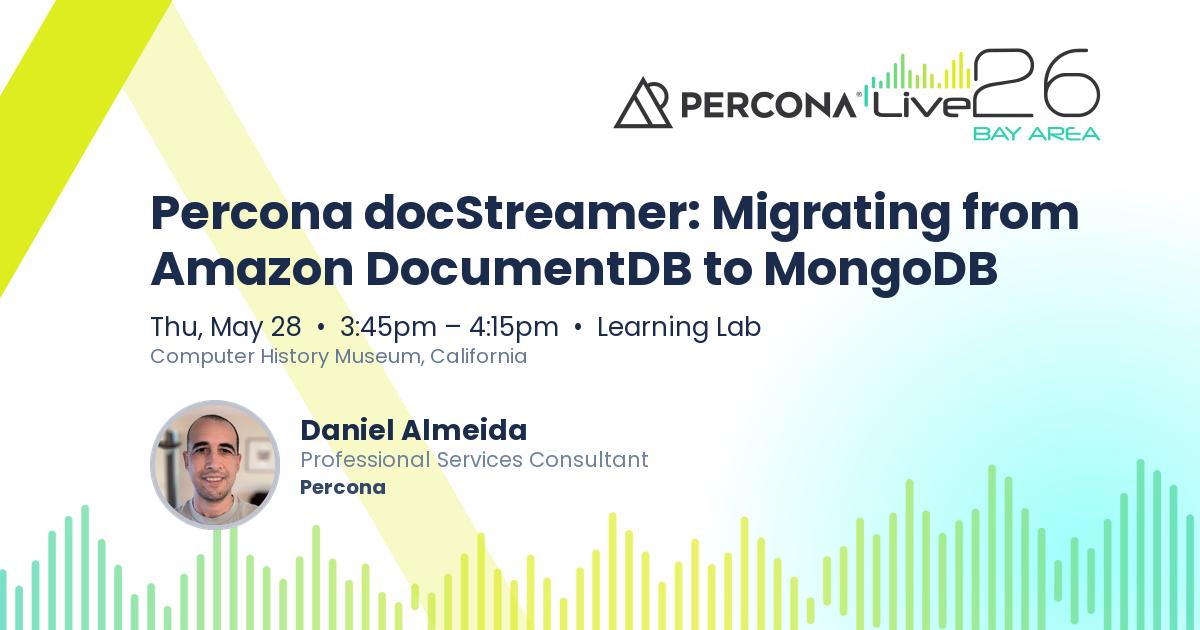 Percona docStreamer: Migrating from Amazon DocumentDB to MongoDB
